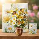 Daisy Paper Pop Up Flower Cards for Women, 3D Popup Greeting Card, Birthday Christmas Anniversary Cards, Paper Flower Bouquet Gift for Daughter Wife
