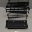 Pull Out Spice Rack Organizer for Cabinet, 2 Pack Metal Seasoning Organizer Slide Out Spice Storage Shelf No Assembly Vertical Spice Rack Pullout for Kitchen & Bahthroom No Drill(2 Tier,Black)