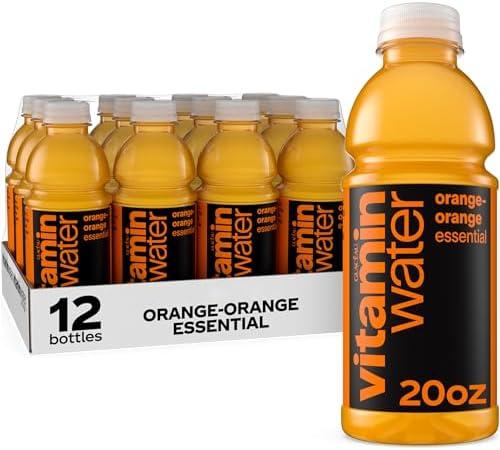 vitaminwater Essential Orange-Orange, Flavored Water Beverage, 20 fl oz Bottles, 12 Pack,  Best By: Jan 12/26