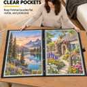Puzzle Binder, Storage Folder for 500-1000 Piece Jigsaw Puzzles, 28.9 X 20.5 X 1.6 Inches