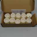 DRomance Flameless Votive Candles with 6 Hour Timer, Battery Operated White LED Flickering Small Pillar Tealight Candles Bulk 1.5" D x 2" H Set of 10 Warm Light Indoor Wedding Christmas Holiday Decor