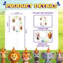 Wild Animal Birthday Candles, Wild Animal Party Decoration Supplies, Birthday Number Candles for Cake Topper (Dark Green, Number 3)