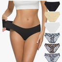 ALTHEANRAY Women’s Seamless Hipster Underwear No Show Panties Soft Stretch Bikini Underwears Multi-Pack L