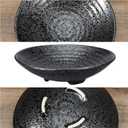 Japanese Ikebana Kit Floral Frog Flower Container with Kenzans Needle Straightening Tool - 1.8inch Black Flower Frog, 6.7inch Bowl Vase