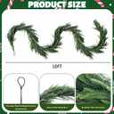 10 Ft Christmas Garland - Cedar Garland Real Touch Pine Garlands Christmas Decorations for Home Dining Table Mantel Porch Winter Christmas Decor (10FT Afloral Norfolk)