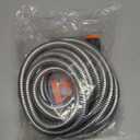 Girafe Tools Garden Hose 25ft x 5/8", 304 Stainless Steel Metal Water Hose, No Kink Garden Water Hose with 9 Pattern Spray Nozzle, Flexible, Lightweight, Kink Free Hose for Yard, Outdoor