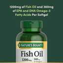 Nature's Bounty Fish Oil Omega 3 Supplements - Supports Heart Health, 1200 Mg Fish Oil, Omega-3, 200 Softgels (Pack of 1) Expiry: 01/01/28