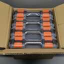 Tool Box with Transparent Lid, Double Side 34-Compartments Organizer Box with Removable Dividers for Hardware, Screws, Bolts, Nails, Beads, Jewelry and Fishing Accessories, Orange, 4 Pack