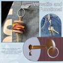 3 x Quacc 15 Set Swivel Snap Hooks with Key Rings, 3 Different Sizes Metal Lobster Claw Clasps Keychain Making Hardware Sturdy Keyring Clips for DIY Art Crafts Crochet Keychain (Sliver, S+M+L)