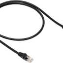 Amazon Basics RJ45 Cat 6 Ethernet Patch Cable, 10 Gbps High-Speed, 250MHz, Snagless, Gold-Plated Connectors, 3 Foot, Black