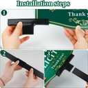 No Soliciting Sign with Stake Yard Sign, 12"x8"/36 inch Height -40-mil Thick Aluminum with Fiberglass Stake, Double-sided printing with UV Protection,With reflective film,Screwless mounting for Lawns and Gardens (Green&White)