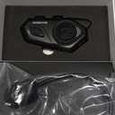 Motorcycle Helmet Bluetooth Headset, 10 Way 2KM Helmet Communication System, Multitasking Audio Motorcycle Intercom, 2 Mics&40mm Speaker, 2 Pack (Black)