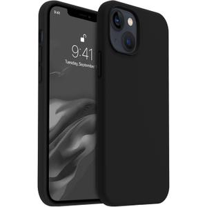 AOTESIER Compatible with iPhone 15 Case, Full Body Food-Grade Silicone Wear-Resistant, Anti-Drop Protection with Soft Anti-Scratch Microfiber Lining Phone Case for iPhone 15, 6.1 inch, Black