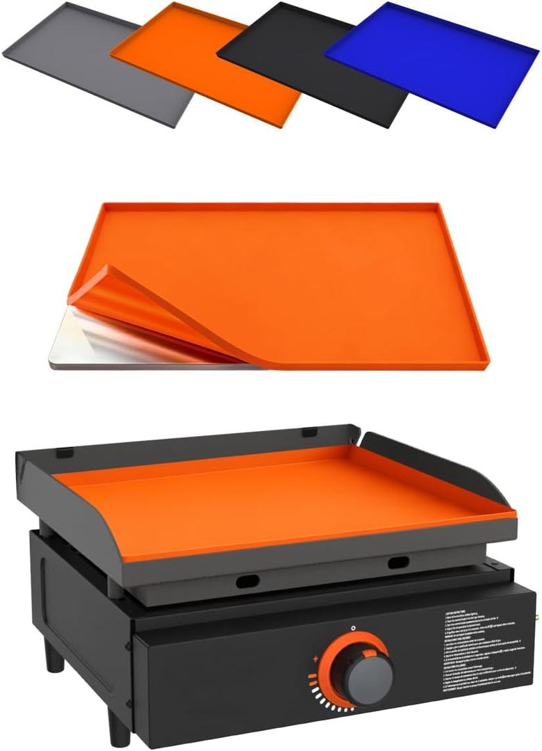 KITCHEN PERFECTION 17" Premium Silicone Griddle Cover Mat for Blackstone Griddle 17 Inch - Hermetic Protection from Rust & Debris All Year, Fits All Blackstone 17 Inch Models - Food Grade Silicone