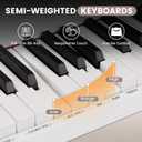 Magnetic Detachable Folding Piano Keyboard, 88 Key Semi-Weighted