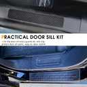 Door Sill Protector Guards for Ford Bronco 4 Door 2021 2022 2023 2024 2025 Accessories Front Rear Entry Door Sill Scuff Plate Welcome Pedal Protector Cover for Bronco 4 Door, 4Pcs Black