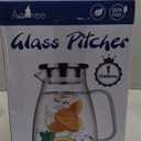 Aofmee 1 Gallon Glass Pitcher with Lid and Handle, 128oz Glass Water Pitcher, Dishwasher-safe Refrigerator-friendly Borosilicate Carafe, Large Jug for Iced Tea, Coffee, Juice, Milk, Homemade Beverage
