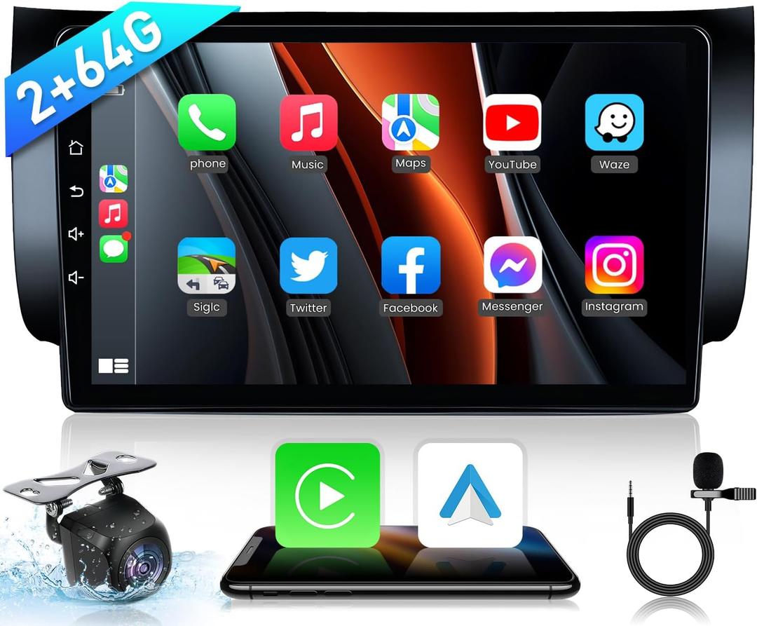 4Core + 64G ROM Car Radio for Nissan Sentra 2013-2017: Upgrade Wireless Carplay Android Auto, 10.1" 1280x800 HD Touchscreen Car Stereo with Backup Camera Mirror Link GPS 5G WiFi Bluetooth FM