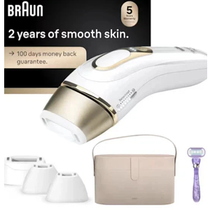 Braun IPL Skin i·expert, at Home Laser Hair Removal Pro 5 (Gold/White)