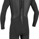 O'Neill Men's O'Riginal 2mm Back Zip Long Sleeve Spring Wetsuit, Black/Black, XL (Black)