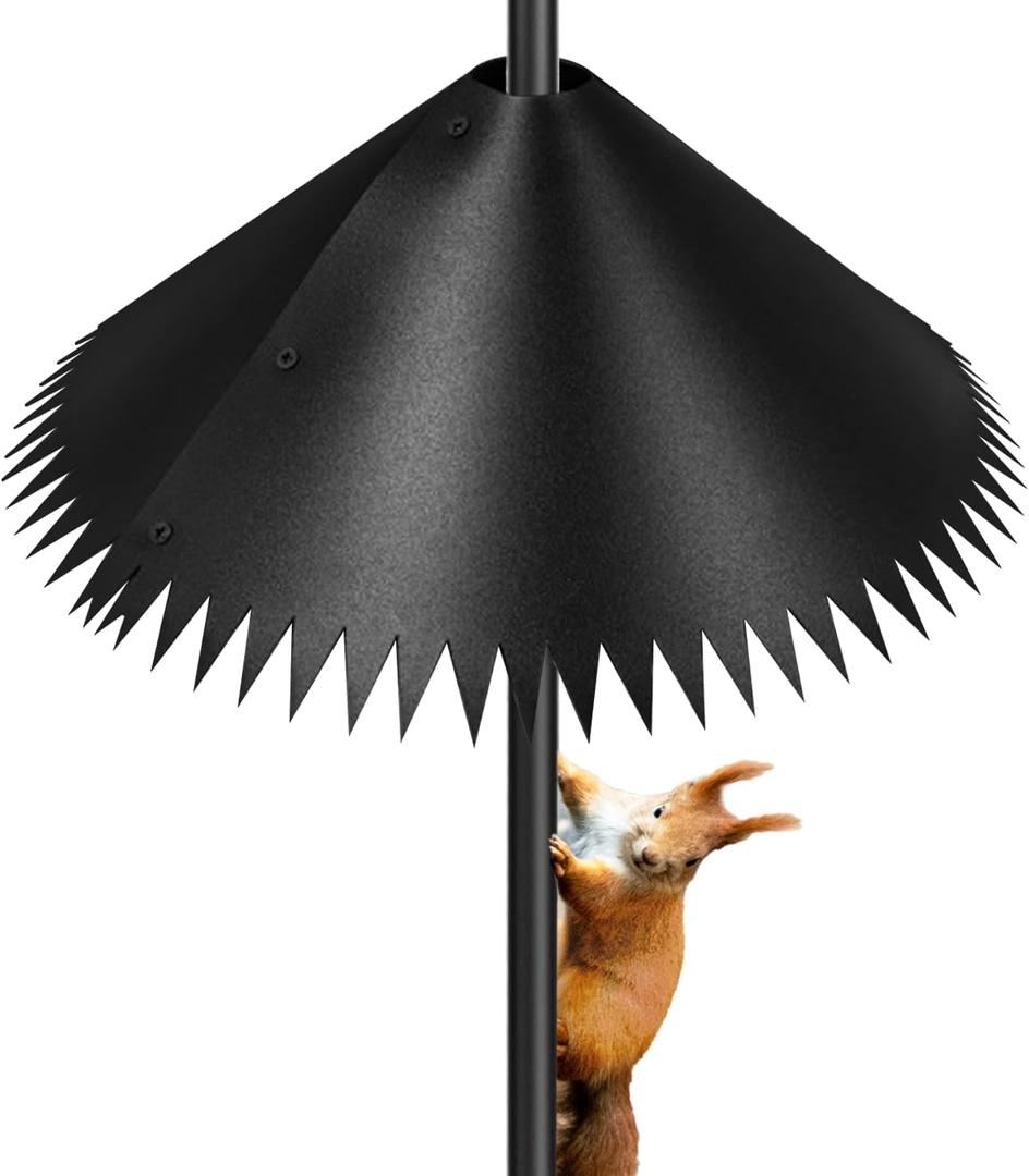 Squirrel Baffle for Bird Feeder Pole, Outdoor Pole Mount Squirrel Proof Guard Stopper (19Inch-1pcs)