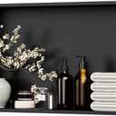 Matte Black Shower Niche 24" X 12" (Inner Size 23.2" X 11.2") 304 Stainless Steel Wall Niche Bathroom Shelf for Shower Wall No Tile Needed, Recessed Niche Shower Insert for Bathroom Storage, 24W * 12H
