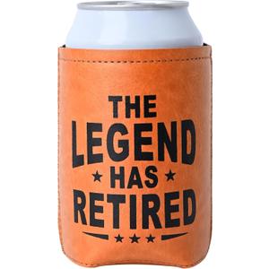 2 x Christmas Gifts for Dad from Daughter, Son for Fathers Day, Birthday Gifts for Dad, Him, Husband, Grandpa, Retirement Gifts for Men, Leather Can Cooler for Mens 12oz (Legend)