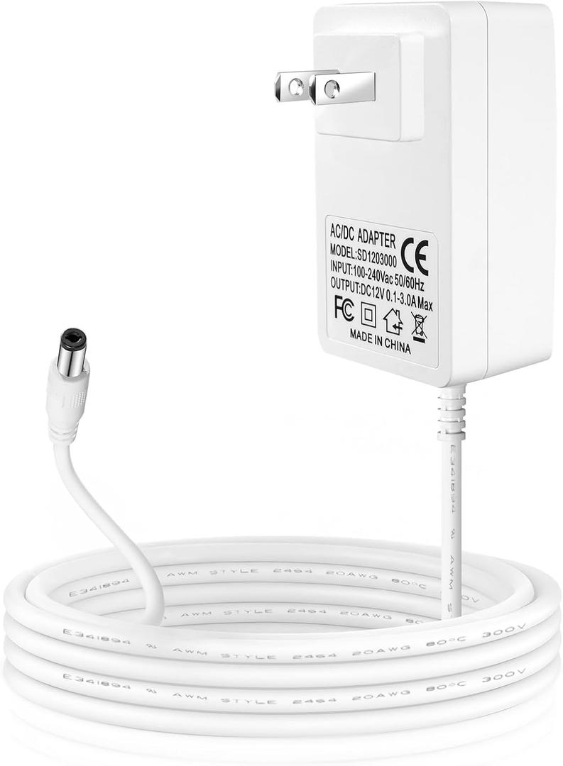 12V Charger Compatible with Spectra Breast Pump S2 S1, 6ft Power Cord Replacement fit for Electric Breast Pump S1 / S2 / S3 Pro / SPS100 / SPS200 / 9 Plus / M1 AC to DC Power Supply Adapter
