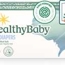 HealthyBaby Our Diapers | EWG Verified Safe & Plant-Based Diapers | Leak Protection | Soft Organic Cotton Shell | Chlorine-Free Diaper for Sensitive Skin | Size N (Under 10 lbs) 66 Count