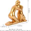 Dog Dad Gifts for Men, Cute Figurines Statue,Unique Mini Shelf Decor for The Home,Room,Bathroom,Office,Lovely Decorations for Dogs Lover (Gold)