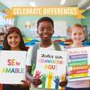 Hadley Designs 6 Spanish Classroom Decorations  Spanish Posters, Diversity Posters for Classroom, Todos Son Bienvenidos Poster, Cultura y Diversidad en Espaol, Colorful Themed Decor