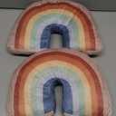 Chunful Rainbow Pillow for Girls Kids 13.8 x 8.7 x 4 Inch Plush Cute Rainbow Throw Pillow Arch Shaped Cushion Stuffed Decoration for Bed Chair Room Home Decor Easter Day(Pastel,2 Pcs)