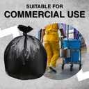 45 Gallon Garbage Trash Bag 40X46" 1.2 Mil Black 100 Count Can Liner Bulk 40 Gallon 41 Gallon 42 Gallon 43 Gallon 44 Gallon Made in USA