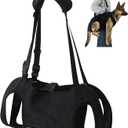 Dog Carry Sling Emergency Backpack Pet Legs Support and Rehabilitation Dog Lift Harness Adjustable Lifting Straps Carrier for Senior Dogs Joint Injuries, Arthritis, Hiking, Skiing, Black(XL)