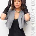 LATTEMARMALATTE Long Mesh Elbow Length Sheer Gloves - 1920s Opera Tulle Halloween Party Accessories Women Fashion (Black)