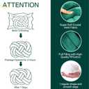Sintuff Set of 2 Velvet Knot Pillow Ball 14 x 16 Inch Soft Decorative Knotted Throw Pillow for Christmas Thanksgiving Couch Home Sofa Bedroom Decor to Add Comfort and Style(Green), 13.78 x 15.75 inches/ 35 x 40 cm