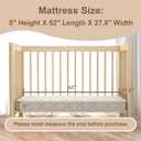 5x52x27.5 Toddler Mattress, Medium Firm with High Density Foam, Edge Reinforced, Odorless and Steady, Certipur-us, Pure White