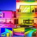 Yocrostar 300ft Permanent Outdoor Light,RGB Eaves Lights with App Control Remote,DIY IP67 Waterproof Under Eave Lighting,Outside led Lights for House,Party,Christmas Decorations(2 Rolls 150FT)