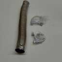 2" x 16.5" Length Universal stainless steel Exhaust Flex Pipe with 2x Metal Steel U Bolt Clamps