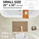 Waffle Bath Mat, Boho Bathroom Rugs Non Slip Washable Super Absorbent Quick Dry Farmhouse Bathroom Decor, 30"x20" Khaki (1'8" x 2'6" (Rectangular))