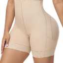SHAPSHE Shapewear for Women Tummy Control Shorts Body Shaper High Waist Butt Lifter Panties Compression Underwear for Dresse (Large, Beige)