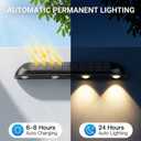 11.81inch Solar Fence Lights Outdoor Waterproof, 3-Mode (3000K/4000K/6000K),4 LED with Upgraded High-Efficiency Solar Panel & Wide Beam for Backyard/Patio/Deck/Step/Home Improvement(4 Pack)
