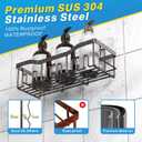 EUDELE 5-Pack Rustproof Stainless Steel Shower Caddy No Drill Adhesive Bathroom Organizer with Large Capacity, Spacious Shower Shelves for Inside Shower, Kitchen & Home Decor Storage-XL Size
