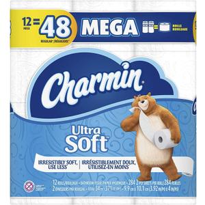 Charmin Ultra Soft Toilet Paper Mega Rolls, 12 Count