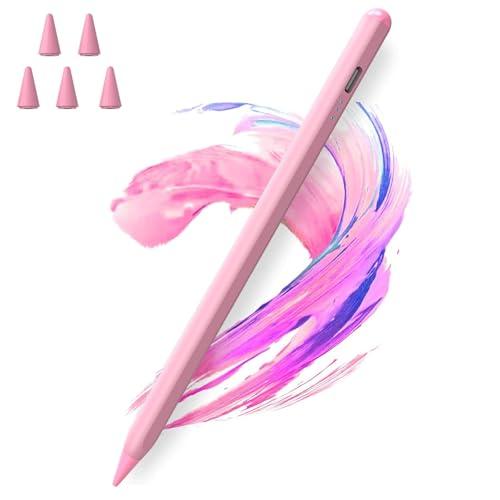 Stylus Pen for iPad 2018-2025 with Palm Rejection,Faster Charge,Tilt Sensitivity iPad Pencil Compatible with A16/10th/9th/8th/7th/6th,Pro 11/13inch (M4),Air M3/M2/5th/4th,Pro 11/12.9in,Mini 6/5 (Pink)