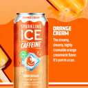 Sparkling Ice Caffeine Soda Shoppe Orange Cream Perfectly Caffeinated Sparkling Water with 70mg Caffeine, Zero Sugar, with Antioxidants and Vitamins, 16 fl oz Cans (Pack Of 12) (EXP 03/23/27)