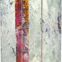 Red Lantern 6 ft. Tall Double Sided Undersea Canvas Room Divider, Green, Blue (November Light)