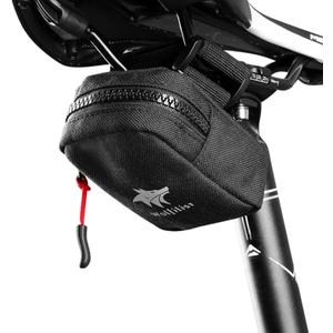 WOLFILIST Compact Cycling Saddle Bag - Fits Under Bike Seat for easy storage - Road Bike & Bicycle Seat Bag - Tiny Durable & Water-resistant (Standard)