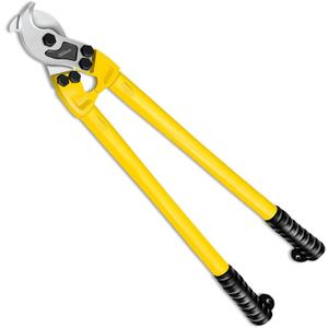 AUPREX 24 Inch Heavy Duty Cable Cutter, Carbon Steel Wire Rope Cutter for Aluminum and Copper Wire Rope, Multi-Functional Labor Saving Long Arm Wire Cutter Pliers with Ergonomic Design
