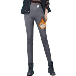 SIAEAMRG Winter Sherpa Fleece Lined Leggings for Women,High Waist Stretchy Thick Cashmere Leggings (L)